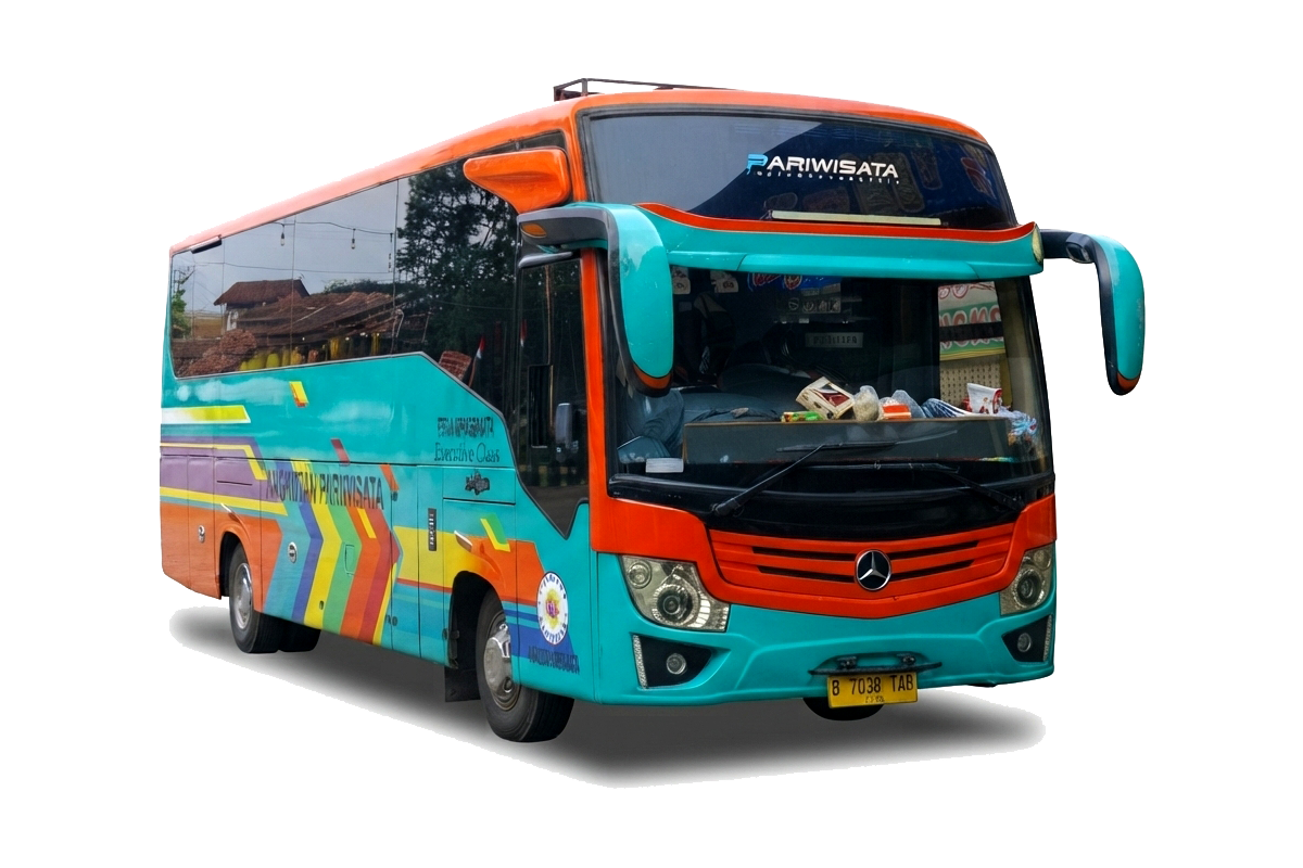 Medium Bus Pariwisata Luxury Legrest - 18-20 Seats + Dispenser